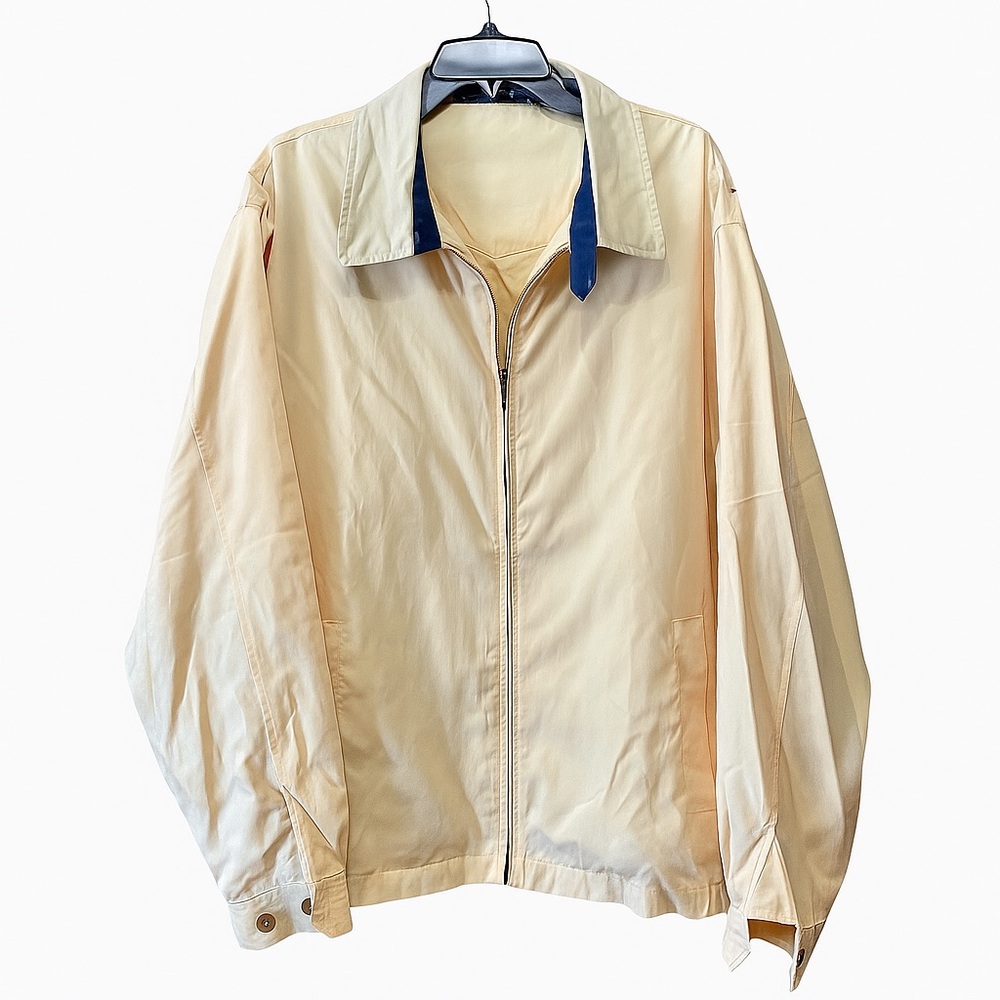 Men's Vintage Windbreaker Jacket Yellow Size L